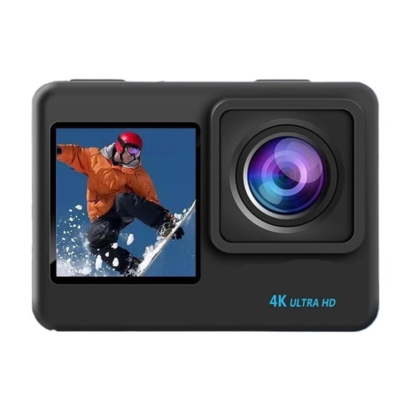 4K UHD WiFi Action Sports Camera 120Wide Angle Len 2.0 Inch IPS Dual Screen Display Video Recording Camera 30M Waterproof 1080P