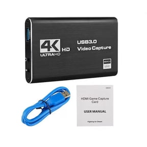 4K USB 3.0 Video Capture Card with Loop-Out - High-Definition Game/Streaming/Monitoring Capture Device for PS5/Xbox/PC/Camera, Low-Latency Live Streaming Adapter