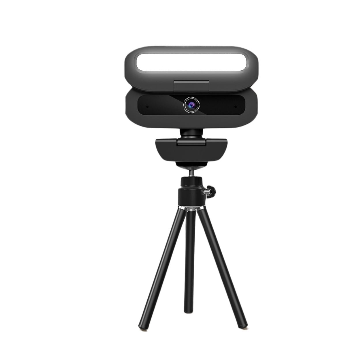 4K USB Webcam with Autofocus, Dual LED Fill Lights, Privacy Shutter, Tripod & Type-C Adapter for Streaming/Meetings