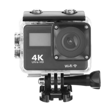 4K Ultra HD Action Camera Double LCD WiFi 16MP 170D 30M Waterproof Pro Sport DV Helmet Video Camera With Remote Control ,Easy to Use