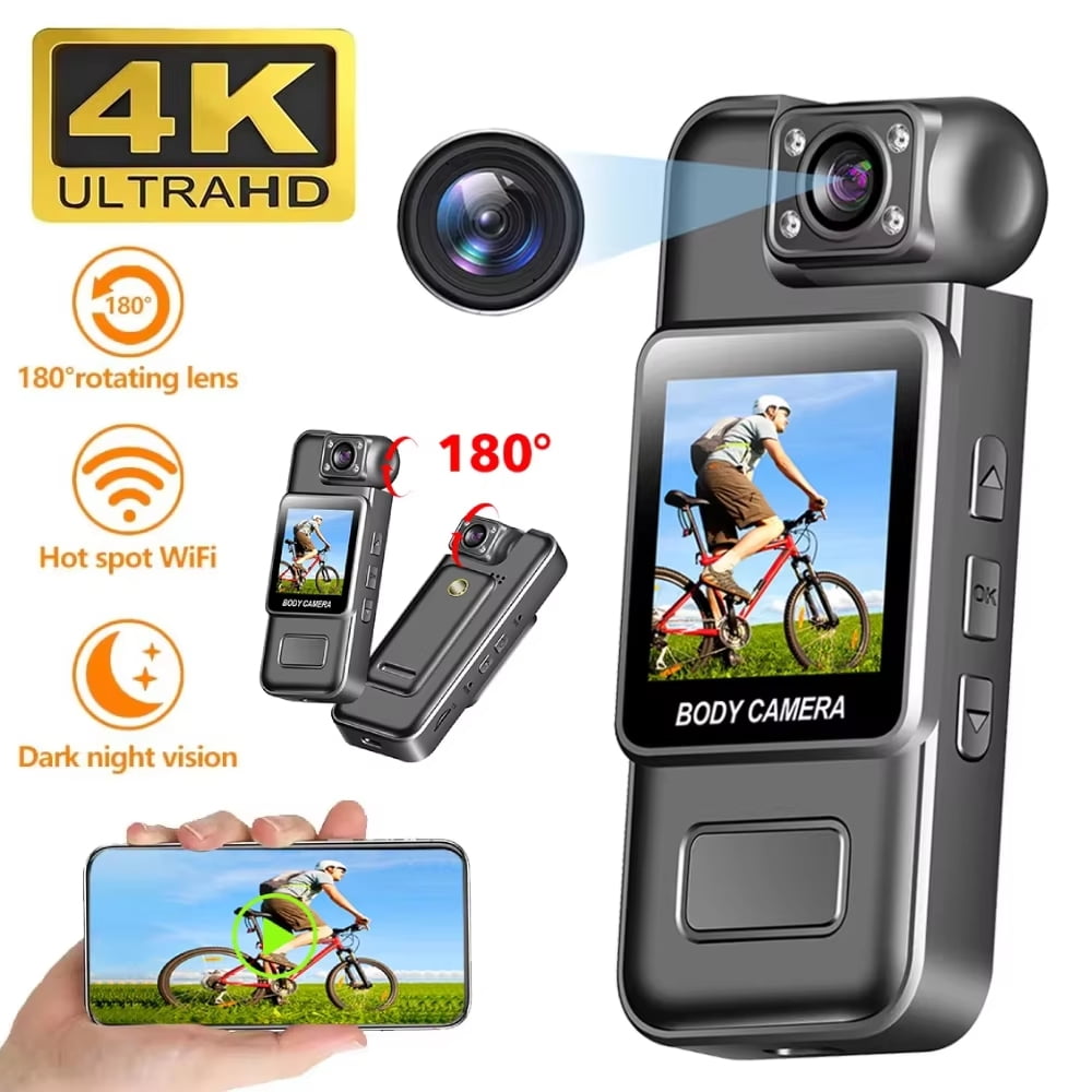 4K Ultra HD Mini Action Camera: WiFi, Infrared Night Vision, Body Cam ...