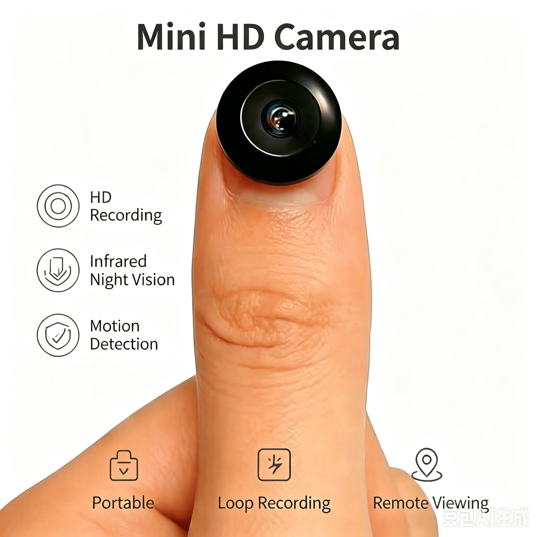 4K Ultra HD Mini Camera with Voice Recorder Function 2-in-1 Digital ...