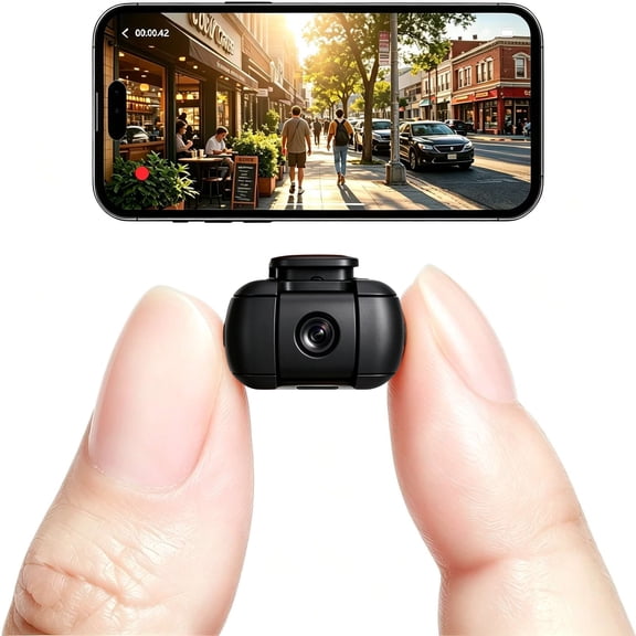 4K Ultra HD Mini Wearable Body Camera, 360 Rotatable Lens Portable Pocket Video Recorder, WiFi Remote Monitoring, Infrared Night Vision, Motion Detection & Loop Recording, Clip-on Cam for Travel, Cy