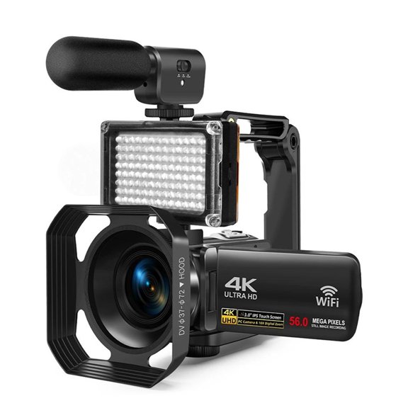 4K Ultra HD Video Camera 30MP WiFi DV Camcorder Digital Video Camera 270 Degree Rotation Touch Screen 16X Digital Zoom Camera
