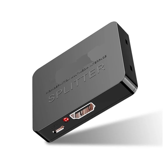 4K Ultra HD Video Splitter 1x2, 1 in 2 Out High-Def Signal Distributor