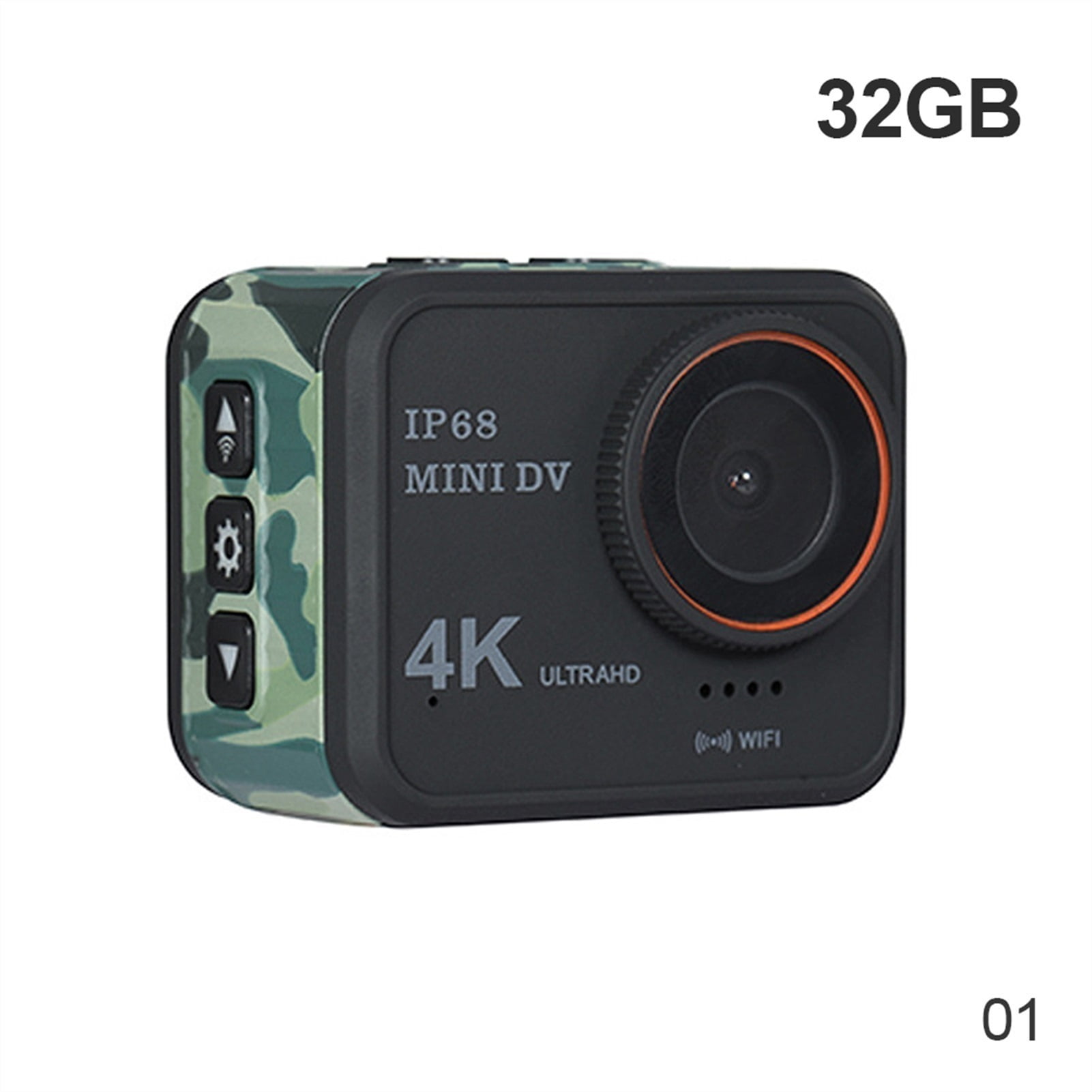 4K Ultra HD Wifi Action Camera, 48MP 1.54 inch Screen 4K Video Camera, 170D 10m Waterproof Sports DV, Helmet Camera with 128GB Card ,Wide USe