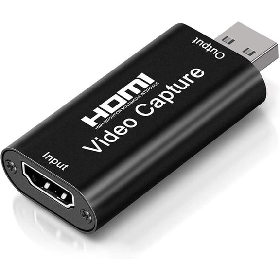 4K Video Capture Card, Cam Link Card Game Capture Card Audio Capture Adapter HDMI to USB 2.0 Record Capture Device for Streaming, Live Broadcasting, Video Conference, Teaching, Gaming(Black)
