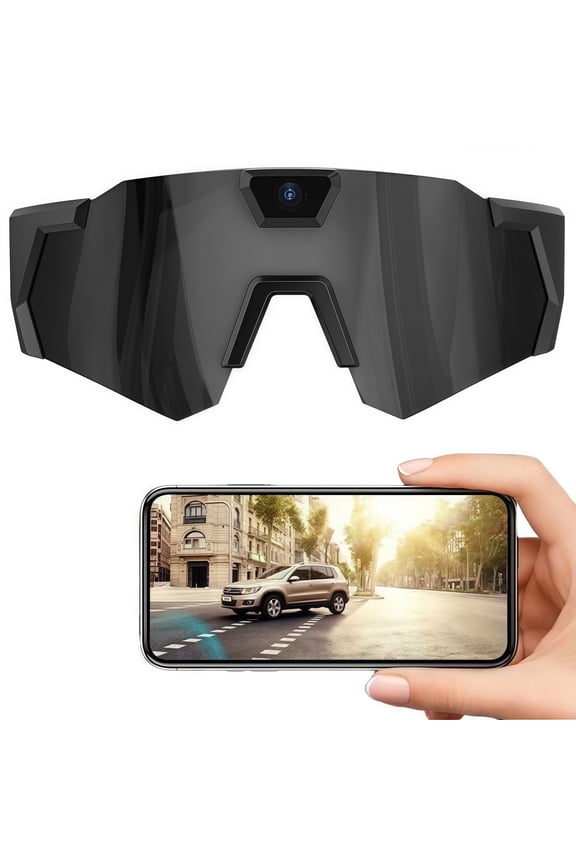 4K Video Recording Smart Sunglasses, Baseball Glasses with Camera for Sports, First Person POV HD Action Cam for Outdoor Adventures(Black)