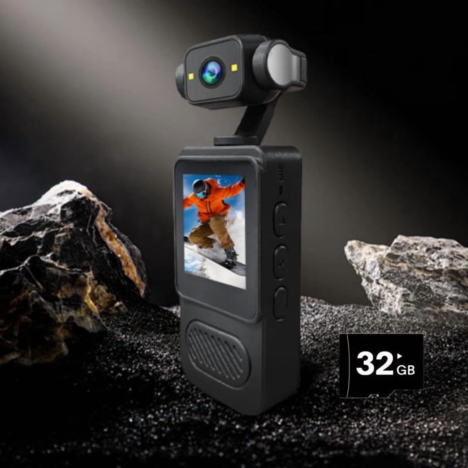 4K Vlogging Camera with Handheld Stabilizer, Rechargeable Portable ...