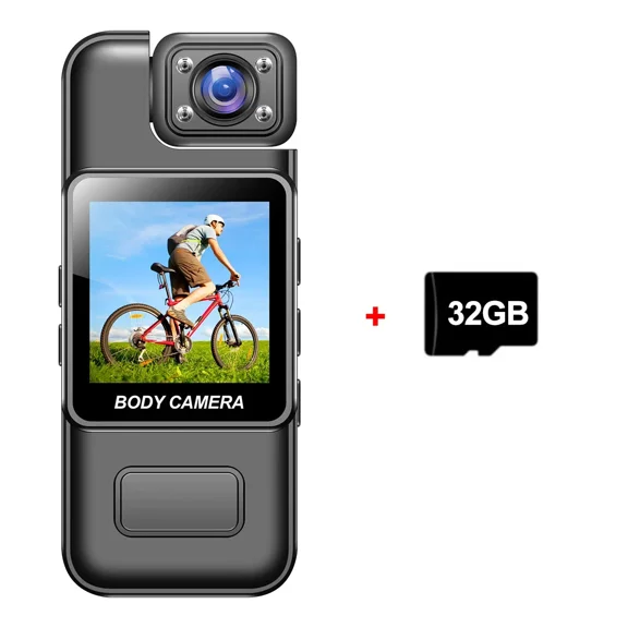 4K WIFI Camcorder HD 1080P Audio Video DVR IR Night Cam Mini Police Body Camera +32g Card