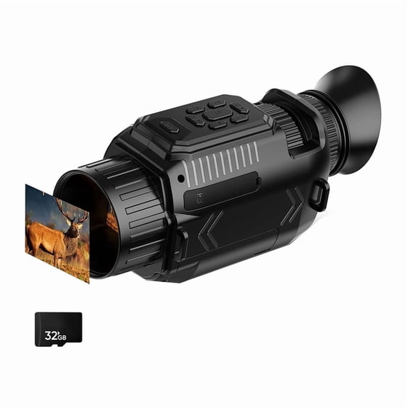 4K WIFI Night Vision Monocular, 68MP Infrared Monocular Macro Lens, 28X Digital Zoom Monocular with 32G Card