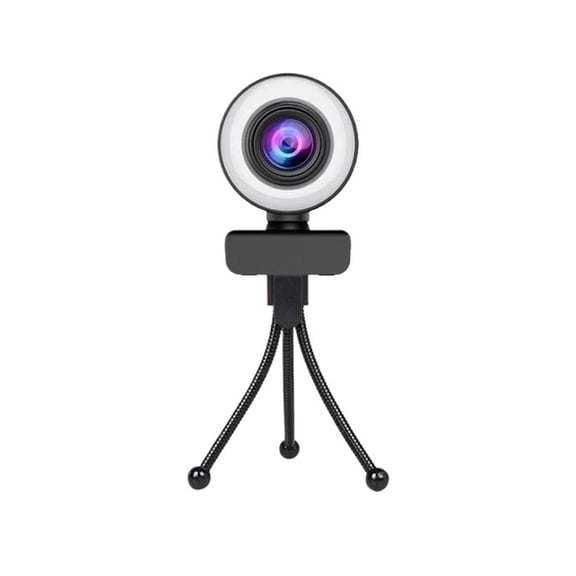 4K Webcam 2K Full HD Web Camera With Microphone LED Fill Light USB Web Cam Rotatable For PC Computer Laptop for Youtube