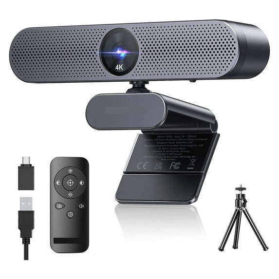 4K Webcam DW50 Auto Focus USB Web Camera With Mics Remote Control HD Webcamera For Conferencing, Live Streaming, Recording ,Full Clarity