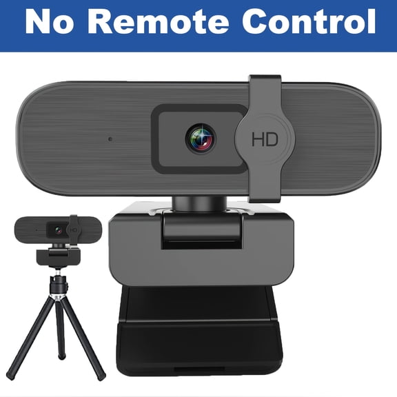 4K Webcam for PC with Auto-Zoom, Remote Control, Privacy Cover, White Balance, Microphone Included, Plug & Play, USB-Powered for Laptop/Desktop, Video Calls & Conferencing