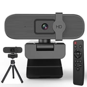 4K Webcam for PC, Auto-zoom,with remote control,Privacy Cover, White Balance, Webcam with Microphone, Plug & Play, 4K Web Camera for Laptop/Desktop, Video Calling,Conferencing
