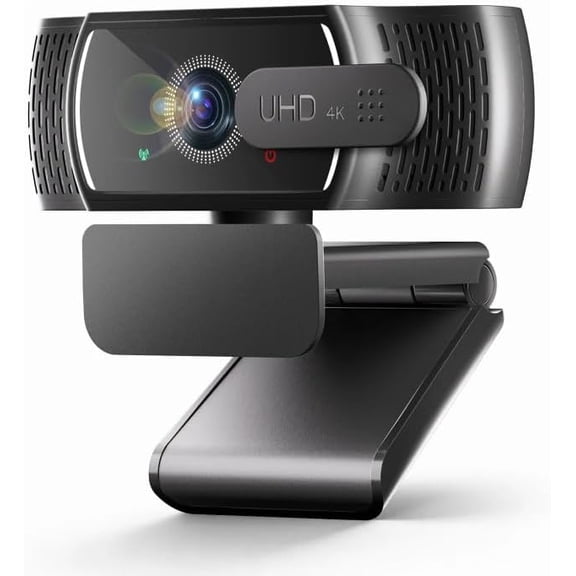 4K Webcam for PC & Mac, Tiny USB Streaming Camera with PDAF Autofocus, Dual Omnidirectional Noise-Canceling Microphones, Auto Low-Light Correction, Works with Zoom, Teams, Google Meet & Twitch