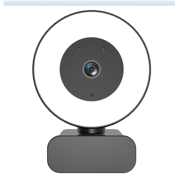 4K Webcam for Streaming with Ring Light, PDAF Autofocus, Dual Noise-Canceling Mics, USB Plug-and-Play, HD Computer Web Camera for PC, Desktop, Laptop, Mac, Black