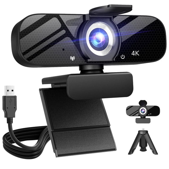AOWOKA 4K Webcam for PC, Ultra HD 4K Collaboration and Streaming Webcam
