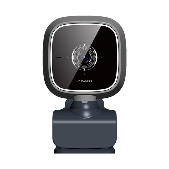 4K Webcam with Built-in Ring Light, Auto & Fixed Focus USB CMOS Camera for Live Streaming