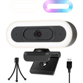 4K Webcam with Lights, PDAF Autofocus Camera for PC/, 78?FOV Web cam with 2 Noise-Canceling Microphone, USB Web Camera for Laptop, , Zoom