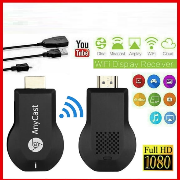 4K WiFi HDMI Anycast Miracast Airplay Wireless Display Dongle Adapter - Stream Movies, Games, and Presentations
