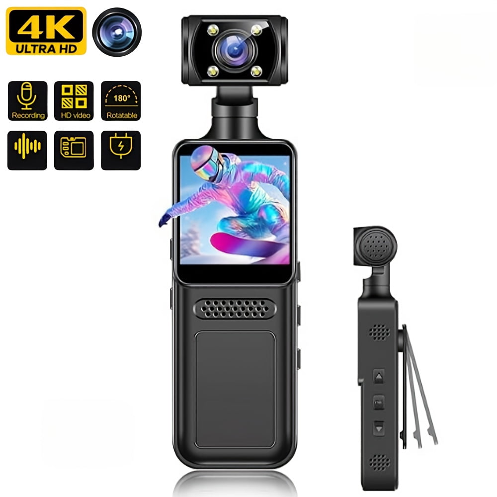 4K Wifi Ultra HD Camera with 180° Rotatable Mini Design for Outdoor Sports Video Recording