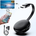 thumbnail image 1 of 4K Wireless HDTV Adapter, 5G Portable HDTV Wireless Dongle, Mirroring Extender for Streaming Video/Audio from Phone/Laptop (Android/iOS/Windows/MacOS) to TV/Monitor/Projector, Supports Airplay DLNA M, 1 of 8