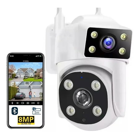 Security Camera 4K Wireless Wi-Fi Outdoor Camera 2.4GHz Indoor Home Camera Security with Spotlight with Infrared Detection Color Night Vision, 2-Way Audio