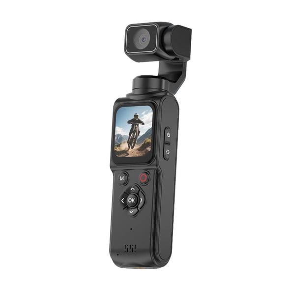 4K high-definition portable camera with an external microphone, mini video audio pocket camera, 330° rotation, suitable for outdoor sports, cycling, traveling, etc.