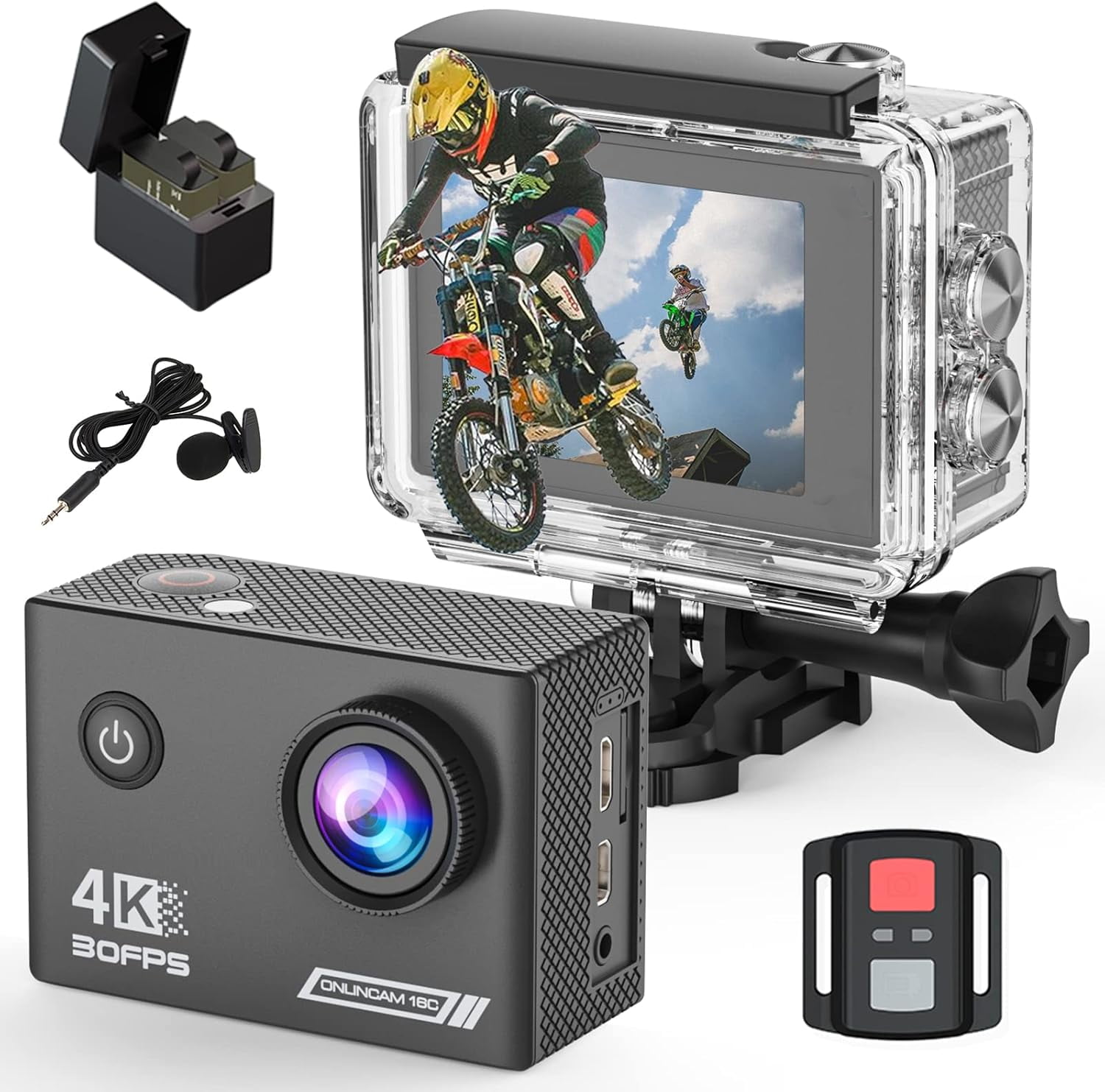 Videocámara Deportiva Camara Nk 360 Camara Accion 4k Con