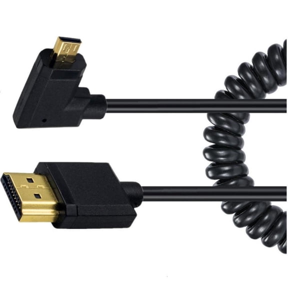 4K60Hz Angled Micros HDMIs to HDMIs Male Cable for DVRs 3840x2160 Resolution