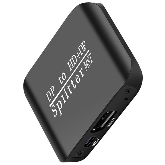 4K60Hz DP HDTV Splitter Enabling Two Monitor Extended Displays Without Signal Loss