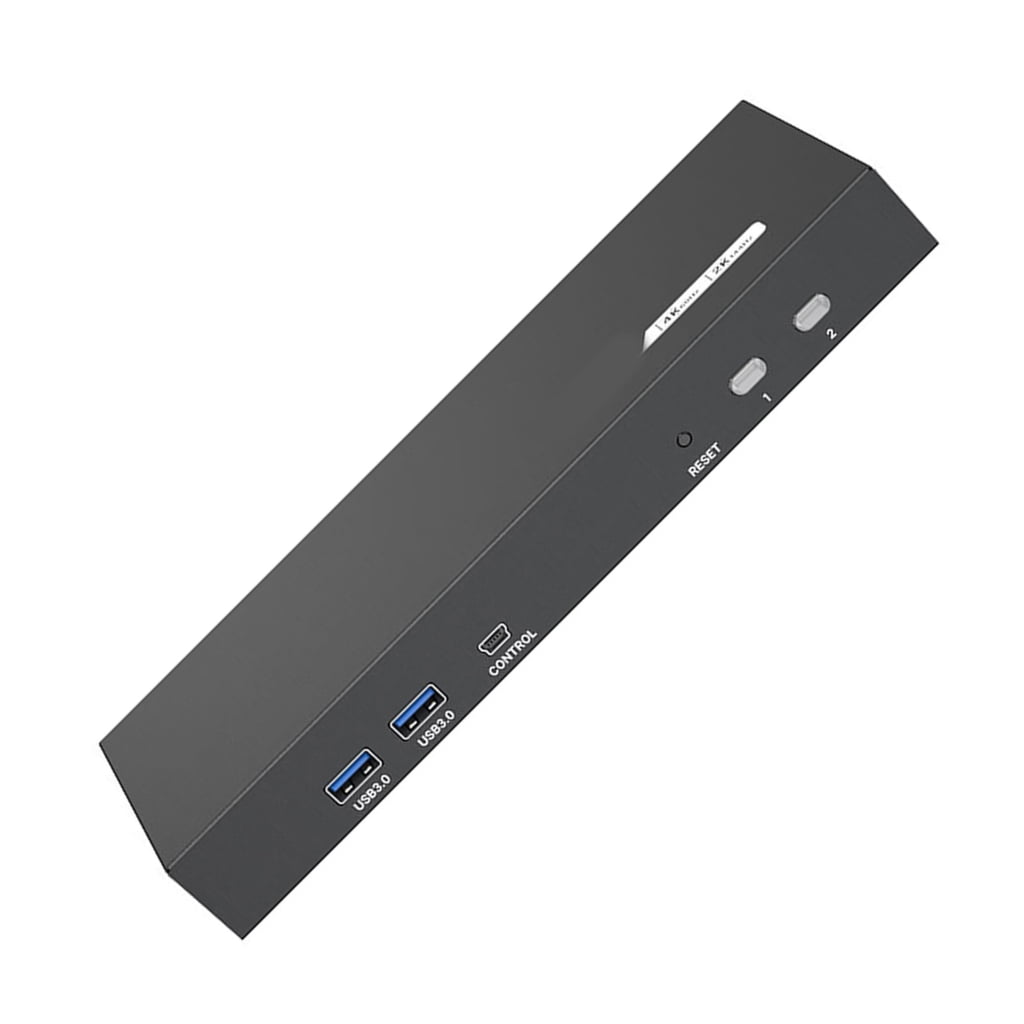 4K60Hz Metal KVM Switcher For Two Monitor Setups Between 2 Systems USB Hubs