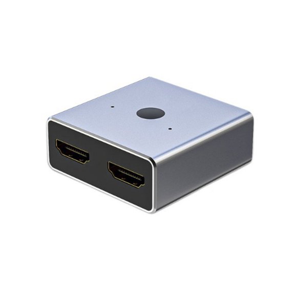 4K60Hz Switcher 2 Input and Output Alloy Box Instantly Source Selection Button