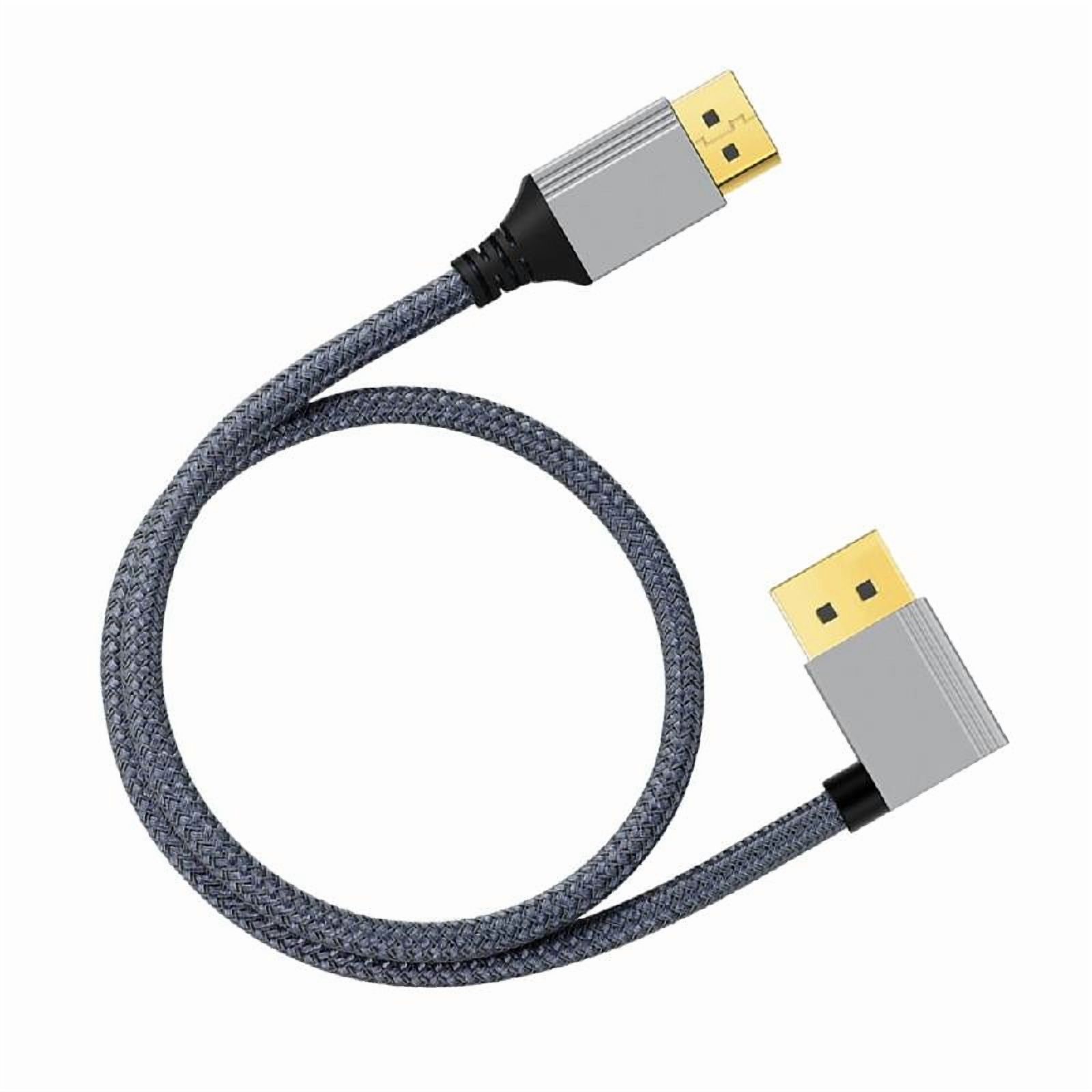 4K60Hz Video Cord with Left Angle Adapter 4K UHD Cable Supports 21 ...