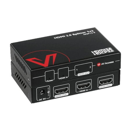 (4KSP12-S) 4K HDMI 2.0 Splitter 1 In 2 Out, Auto Scaling, HDR, Dolby Vision, HDCP2.2/1.4