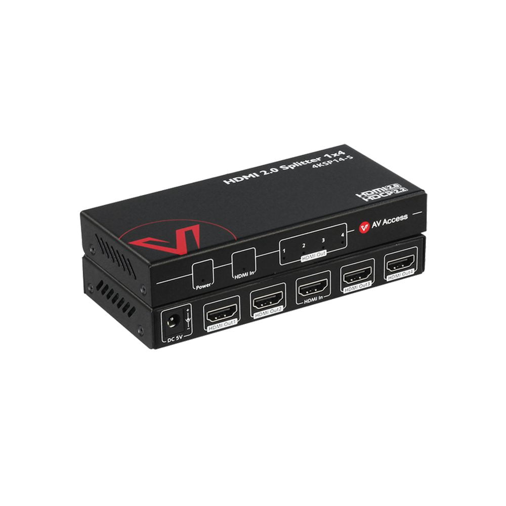 Gaming Splitter 4K@60Hz/1080p@120Hz HDMI 2.0 Splitter 1 in 4 Out, Auto Downscaler with ...
