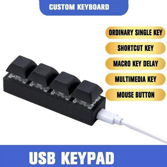 4Keys Mini Mechanical Keyboard Programming ro Keypad Keyboards Gaming B0T4