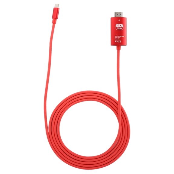 4Kx2K Type-C to HDMI Adapter Cable Converter Cable for Mobile Phone (Red)