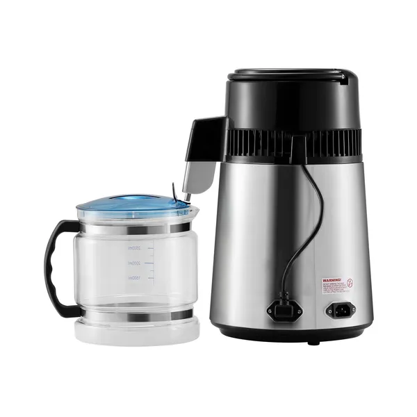 4L 1.05 Gallon 750W Stainless Steel Water Distiller Purifier Machine For Home Countertop