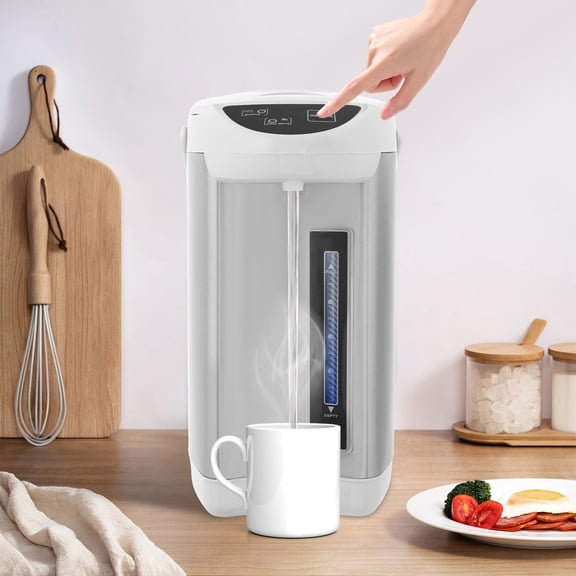 4L/135oz Push-button Operation Electric Water Boiler Grey Stainless Steel Water Boiler Dining Rooms Living Rooms Kitchens Tea Rooms