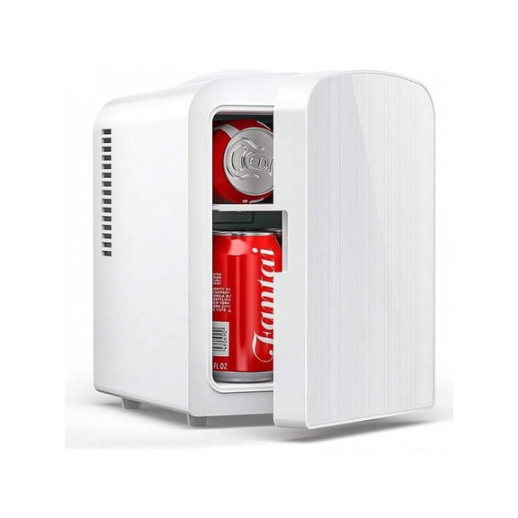 4L/6 Cans Fridge, Portable Compact Refrigerator, Small Skin Care Fridge, And Drinks, Small Cooler Bedroom, Dorm, Car, Office, White
