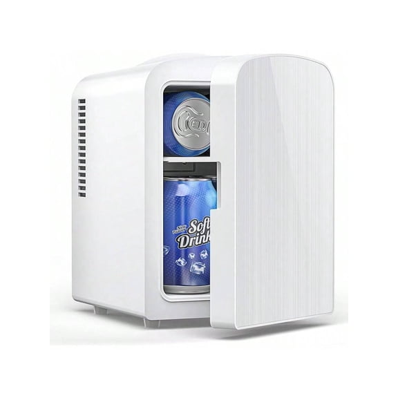 4L/6 Cans Fridge, Portable Compact Refrigerator, Small Skin Care Fridge, And Drinks, Small Cooler Bedroom, Dorm, Car, Office, White