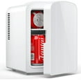 thumbnail image 1 of 4L/6 Cans Mini Fridge, Portable Compact Refrigerator, Small Skin Care Fridge, Food and Drinks, Small Cooler for Bedroom, Dorm, Car, Office, White, 1 of 7