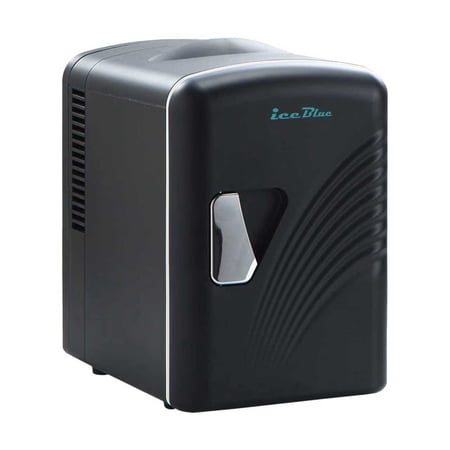 4L/6Can Mini Fridge,Portable Skincare Refrigerator,Small Cooler,Retro Design, Wave Patterns