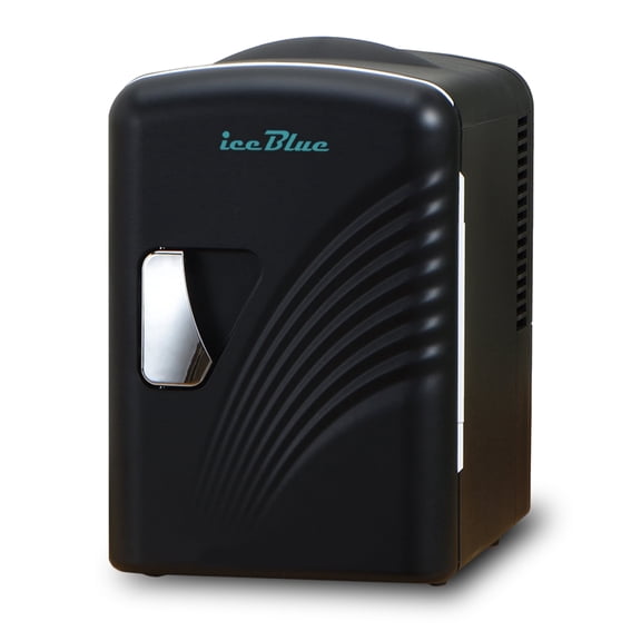 IceBlue Retro 4Liter/6Can Portable Mini Fridge, Makeup & Skincare Refrigerator, (120V/12V), Small Fridge for Bedroom, Office and Car, Beverage cooler