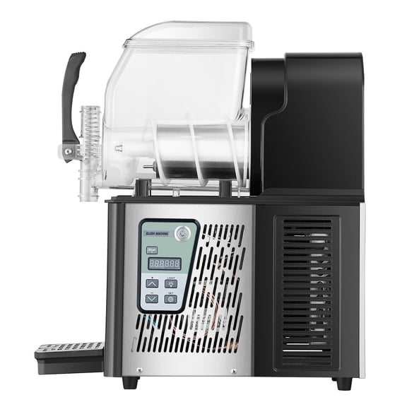 4L Stainless Steel Slushy Machine, Single Tank Frozen Drink Maker with 16 Cups