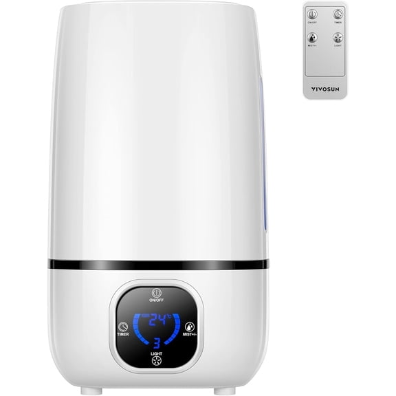 4L Cool Mist Humidifier with Remote Control for Bedroom, Plants, Baby, Dry Skin