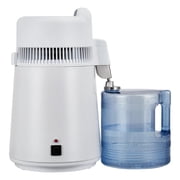 4L Countertop Water Distiller - Stainless Steel Distilled Water Machine with Container for Home Office Lab and Aquarium - White