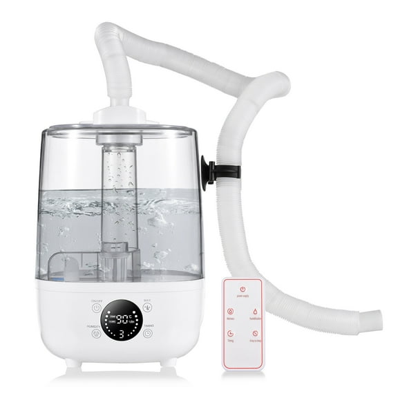 4L Humidifiers for Bedroom Ultrasonic Air Humidifiers Aroma Diffuser Touch Control Buttons with LCD Screen Remote Control Extra Long Hose Nozzle Ultra Quiet Timer 3 Mist Modes Auto Standby